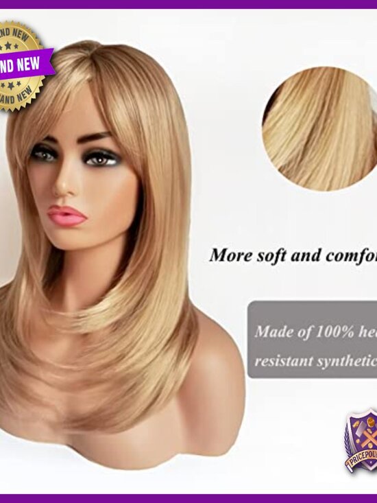 Long Straight Bob Wig Heat Resistant Synthetic Hair Daily Wear main image 4